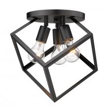  2086-3SF BLK - Cassio 3 Light Semi-Flush in Matte Black